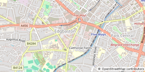 Map of Birmingham, West Midlands