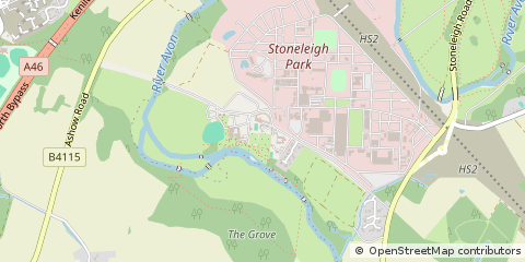 Map of Kenilworth, Warwickshire