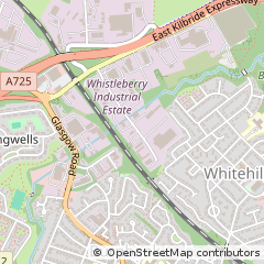 Map of Hamilton, Lanarkshire