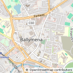 Map of Ballymena, Co Antrim