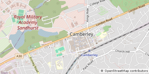 Map of Camberley