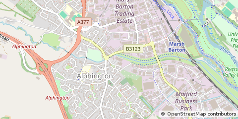 Map of Exeter, Devon