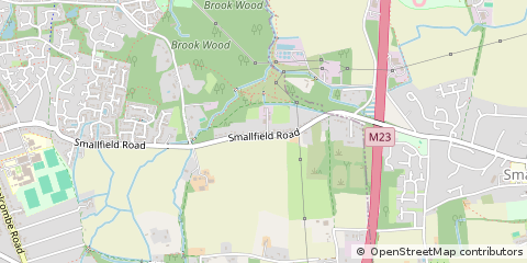 Map of Horley, Surrey