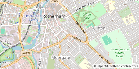 Map of Rotherham