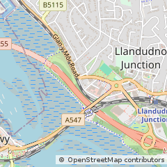 Map of Llandudno Junction, Conwy
