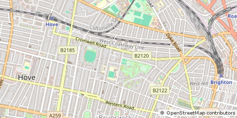 Map of Hove, East Sussex
