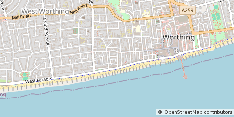 Map of Worthing