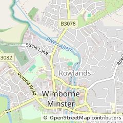 Map of Wimborne, Dorset