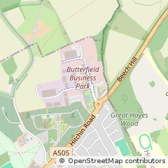 Map of Luton, Bedfordshire