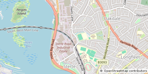Map of Poole, Dorset