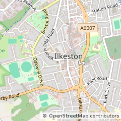 Map of Ilkeston, Derbyshire