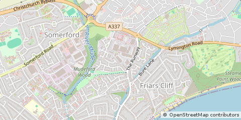 Map of Christchurch, Dorset