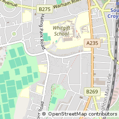 Map of South Croydon, Surrey