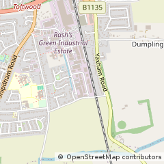 Map of Dereham, Norfolk