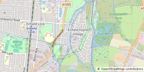 Map of Enfield, Middlesex