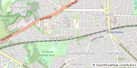 Map of Leeds, West Yorkshire