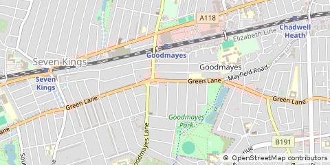 Map of Ilford, Essex