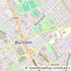 Map of Stoke on Trent, Staffs