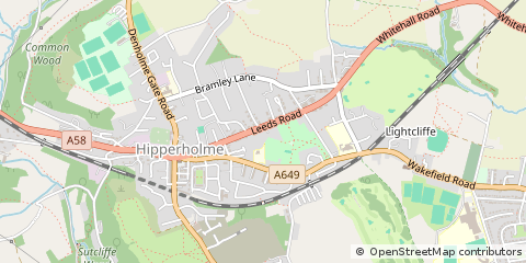 Map of Halifax, West Yorkshire