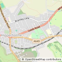 Map of Halifax, West Yorkshire