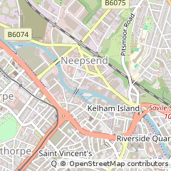 Map of Sheffield, South Yorkshire