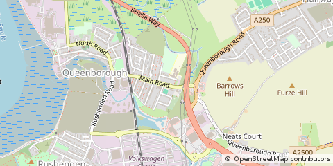 Map of Isle of Sheppey, Kent
