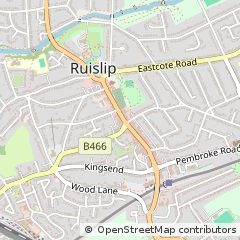 Map of Ruislip, Middlesex