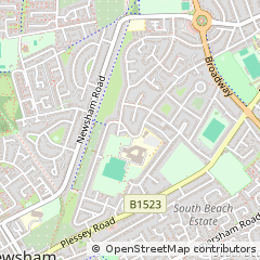 Map of Blyth, Northumberland