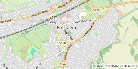 Map of Prestatyn, Denbighshire
