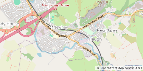 Map of Rochdale, Lancashire