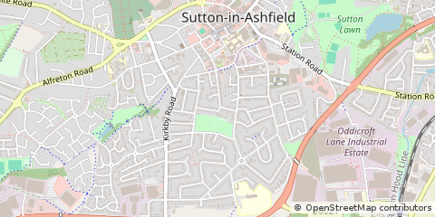 Map of Sutton-in-Ashfield