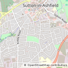 Map of Sutton-in-Ashfield