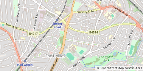 Map of Birmingham, West Midlands
