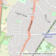 Map of Chessington, Surrey