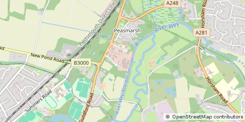 Map of Guildford, Surrey