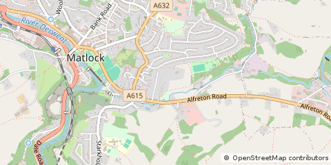 Map of Matlock, Derbyshire