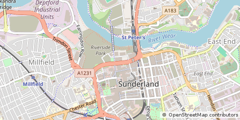 Map of Sunderland, SR1 3AA