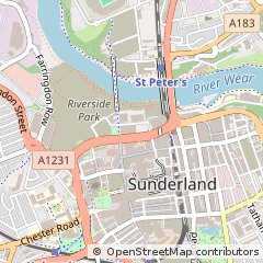 Map of Sunderland, SR1 3AA