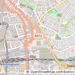Map of Nottingham, Nottinghamshire
