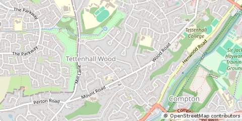Map of Wolverhampton, West Midlands