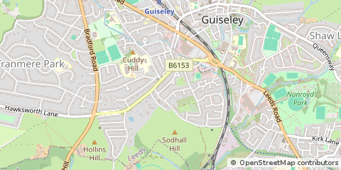 Map of Leeds, West Yorkshire