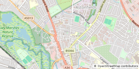 Map of Stafford, Staffordshire