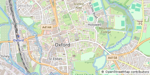 Map of Oxford, Oxfordshire