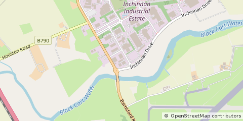 Map of Renfrew, Renfrewshire