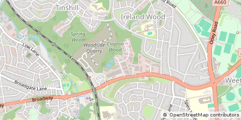 Map of Leeds, West Yorkshire