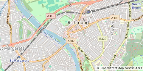 Map of Richmond, Surrey