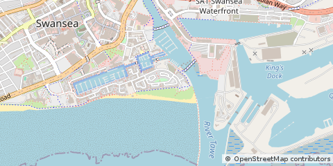 Map of Swansea, West Glamorgan