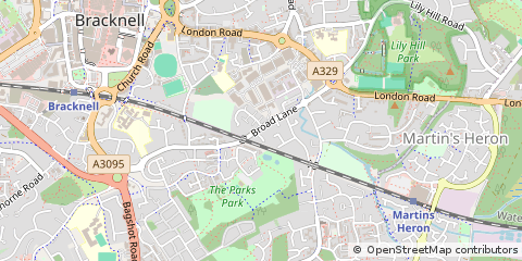 Map of Bracknell, Berkshire