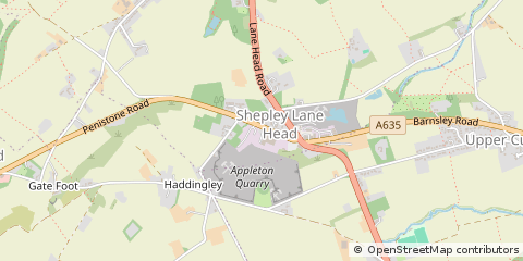 Map of Huddersfield, West Yorkshire