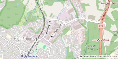 Map of Tunbridge Wells, Kent